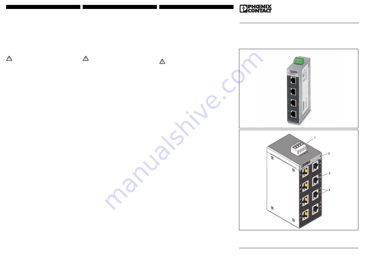 Phoenix Contact FL SWITCH SFN 5TX-24VAC Installation Notes For Electricians Download Page 3