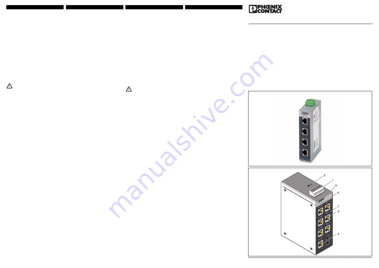 Phoenix Contact FL SWITCH SFN 5TX Installation Notes For Electricians Download Page 3