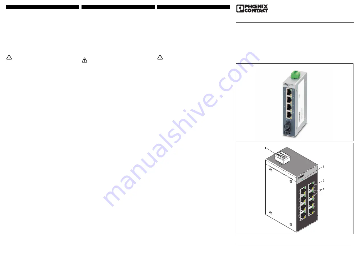 Phoenix Contact FL SWITCH SFNB 5TX Installation Notes For Electricians Download Page 3