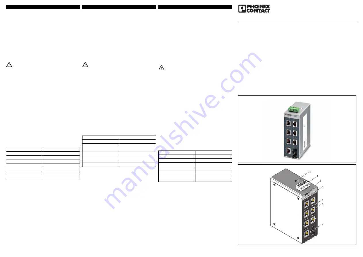 Phoenix Contact FL SWITCH SFNT 5TX Installation Notes For Electricians Download Page 7