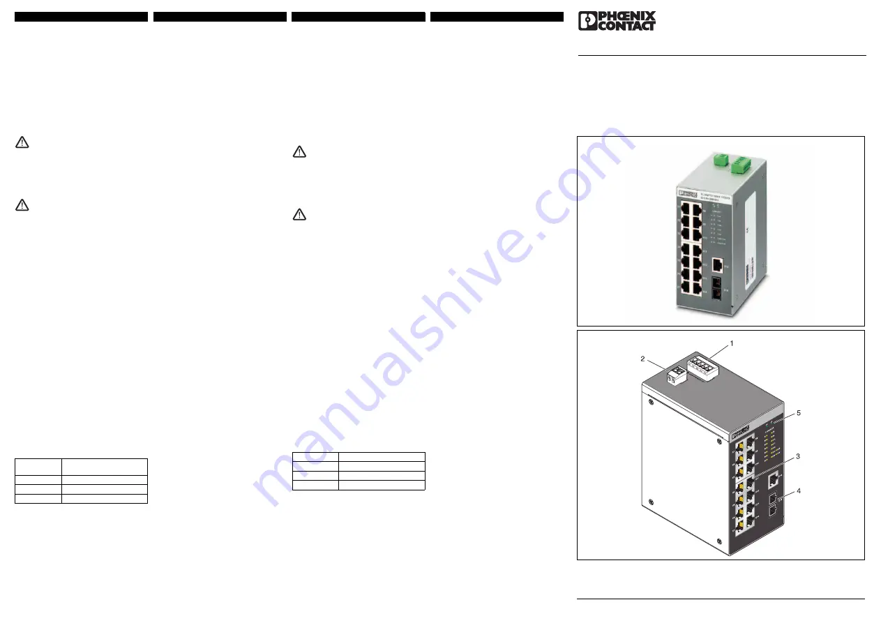 Phoenix Contact FL SWITCH SMCS 14TX/2FX Installation Notes Download Page 3