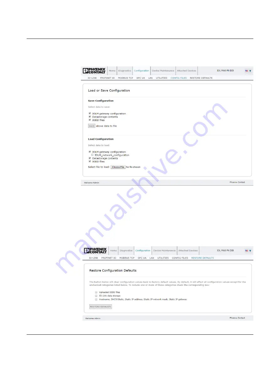 Phoenix Contact IOL MA8 PN DI8 User Manual Download Page 54