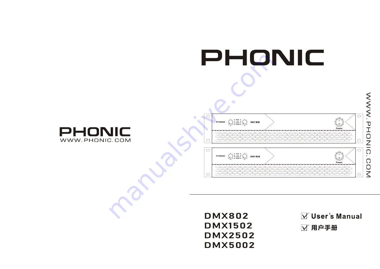 Phonic DMX1502 User Manual Download Page 1