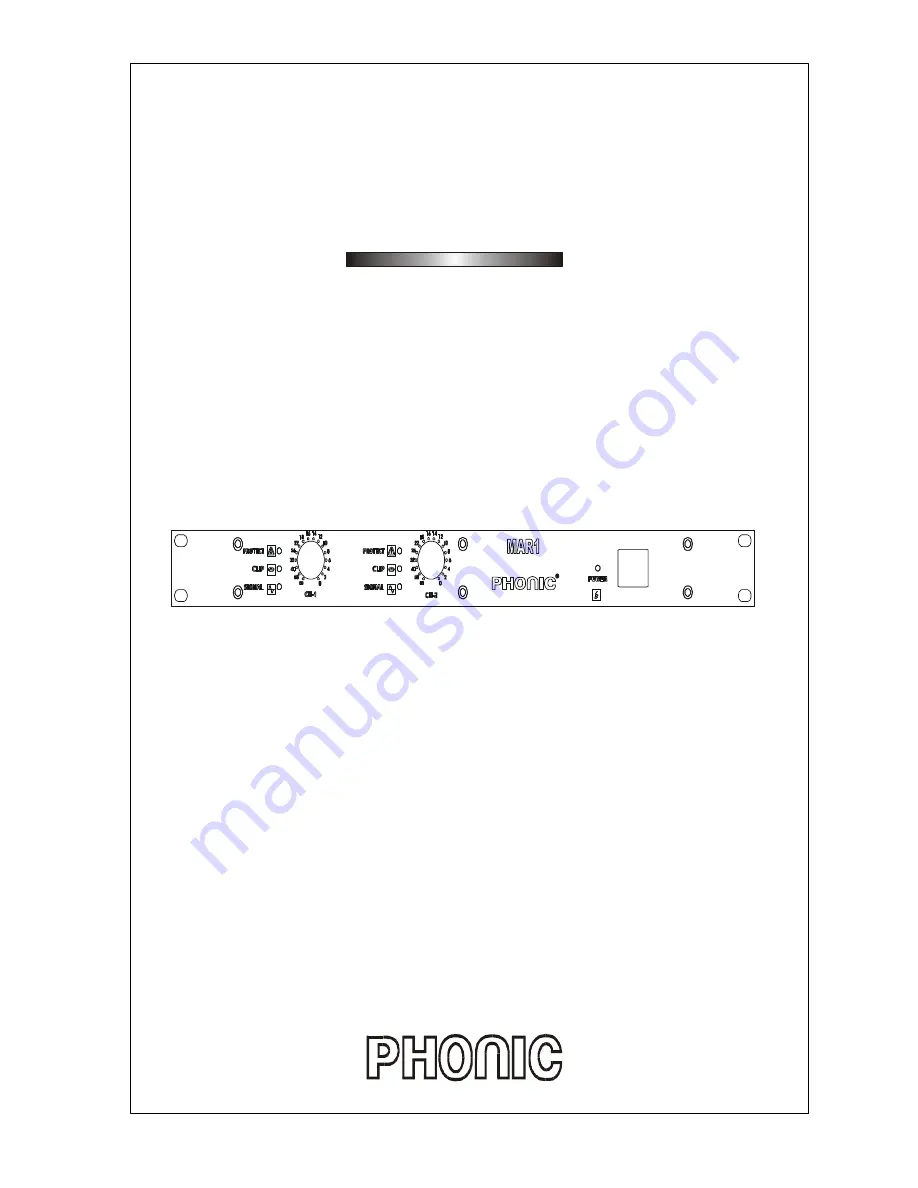 Phonic MAR1 Service Manual Download Page 1