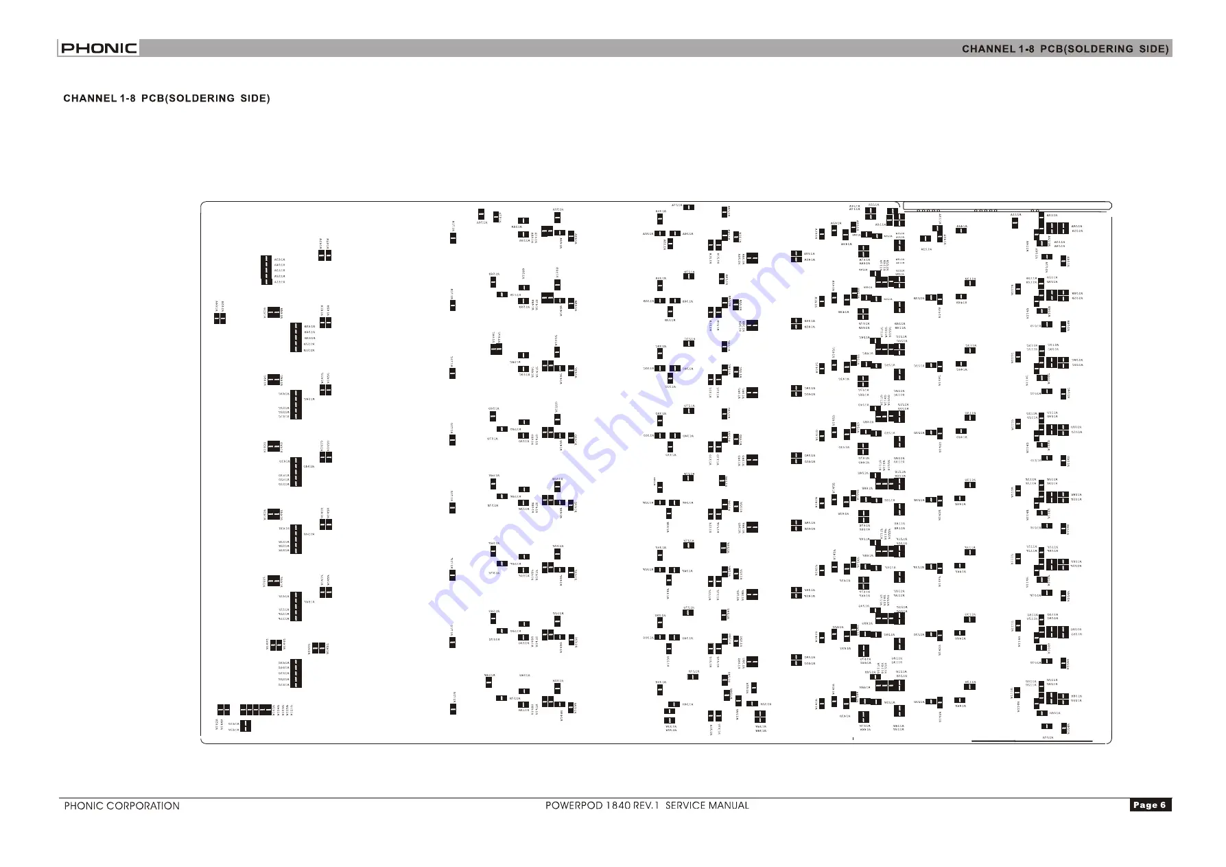 Phonic POWERPOD-1840 REV.1 Service Manual Download Page 6