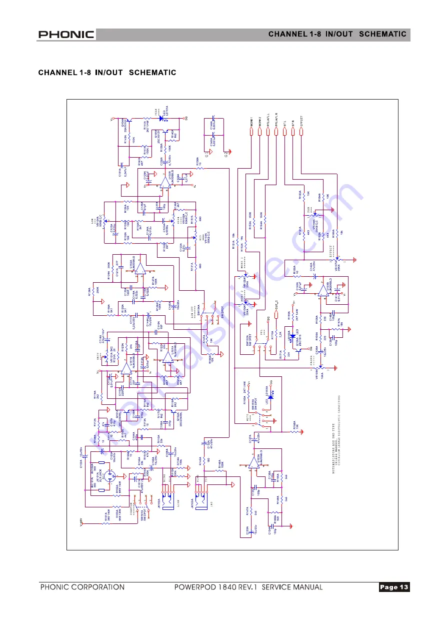 Phonic POWERPOD-1840 REV.1 Скачать руководство пользователя страница 13