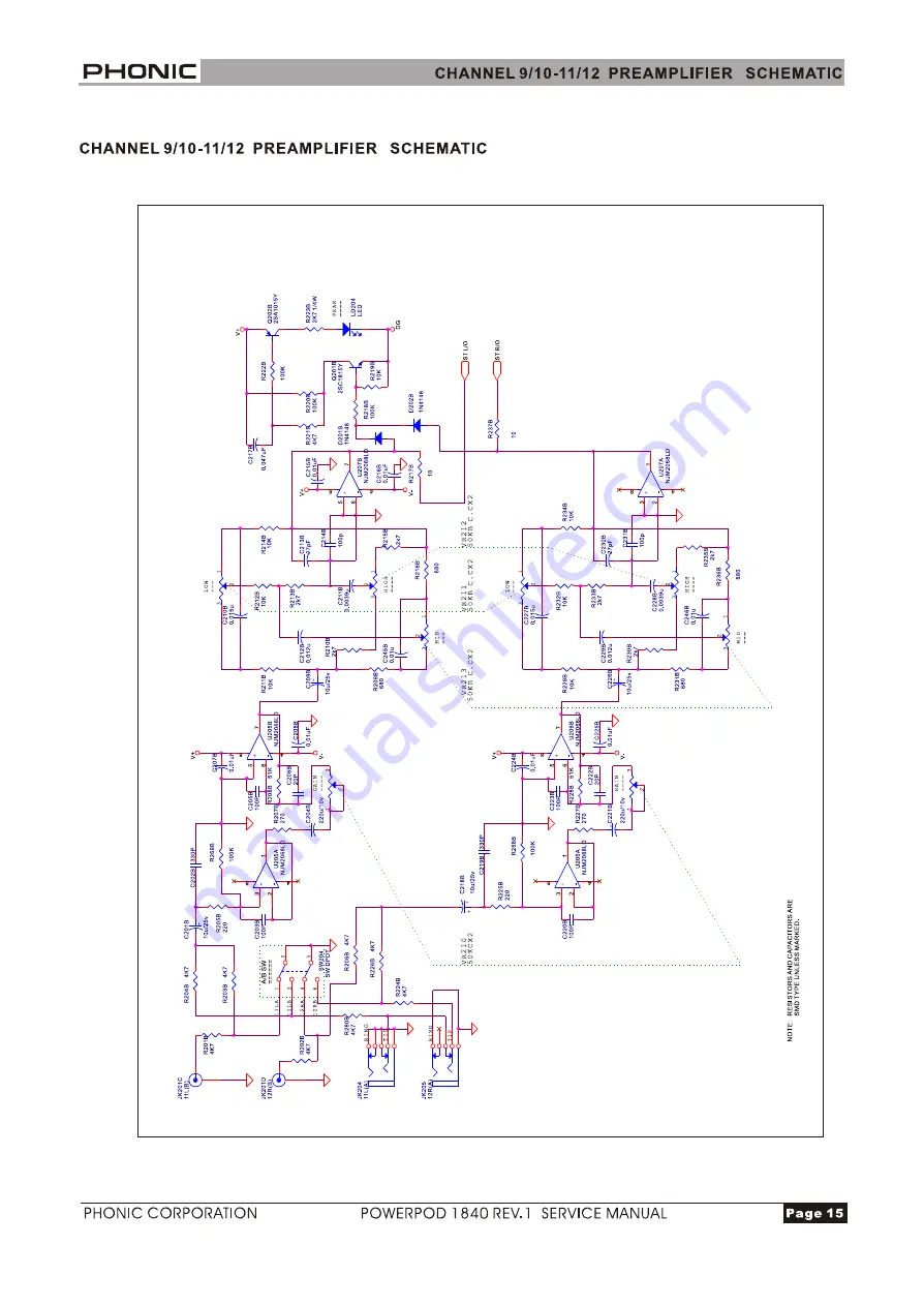 Phonic POWERPOD-1840 REV.1 Service Manual Download Page 15