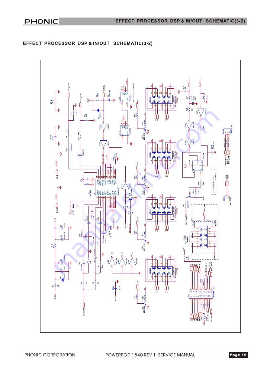Phonic POWERPOD-1840 REV.1 Service Manual Download Page 19