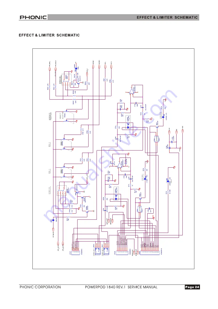 Phonic POWERPOD-1840 REV.1 Service Manual Download Page 24