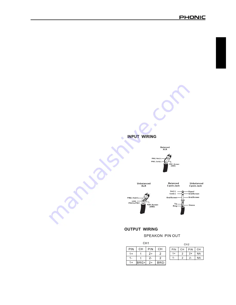 Phonic XP 2000 User Manual Download Page 5