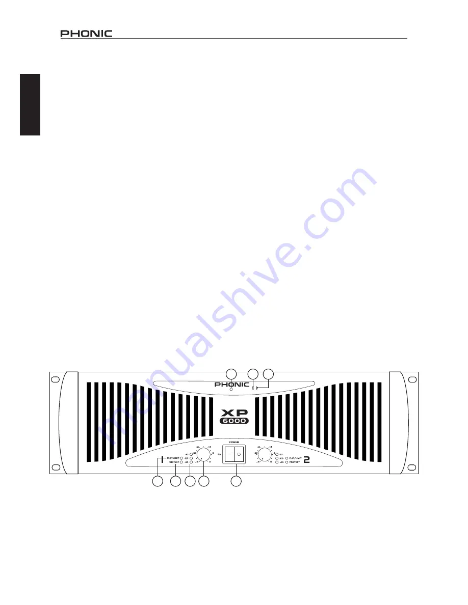 Phonic XP6000 Скачать руководство пользователя страница 6