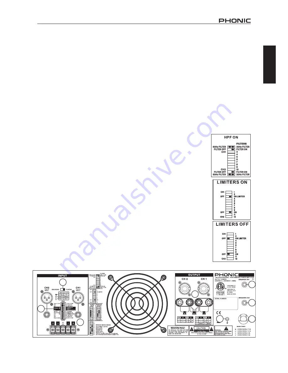 Phonic XP6000 User Manual Download Page 7