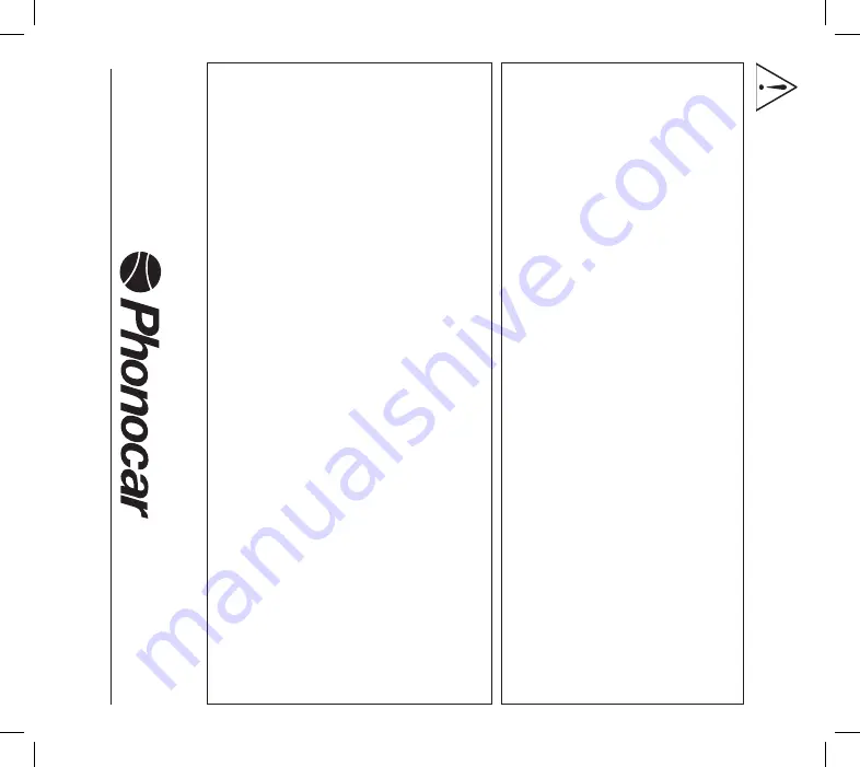 Phonocar 4/079 Instructions Manual Download Page 8