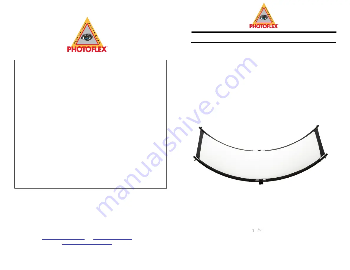 Photoflex 870207 Скачать руководство пользователя страница 1