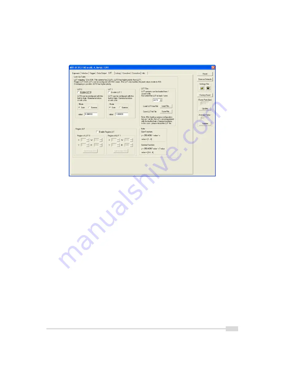 Photon Focus CameraLink MV1-D1312 series User Manual Download Page 97