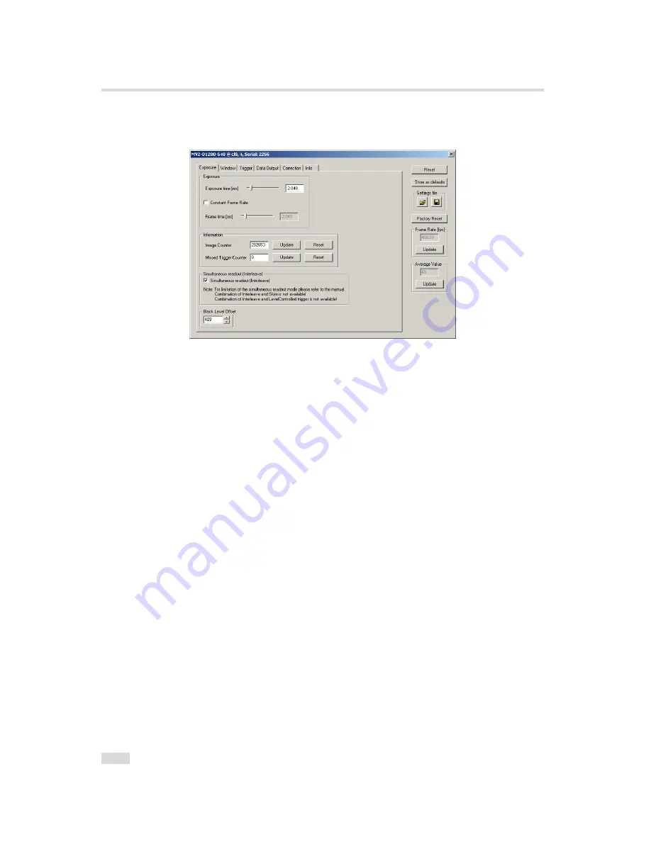 Photon Focus MV2-D1280-640 User Manual Download Page 62