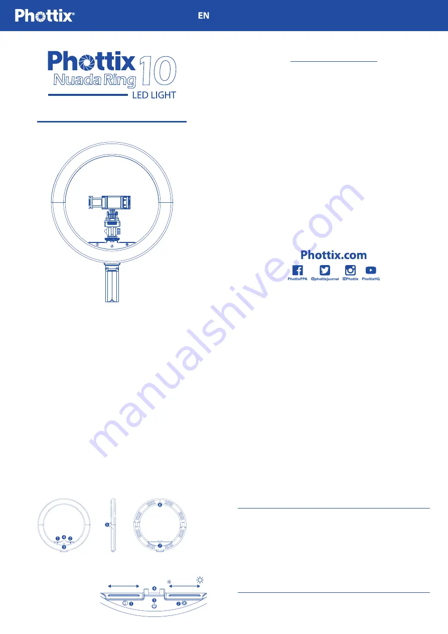 Phottix Nuada Ring 10 User Manual Download Page 1