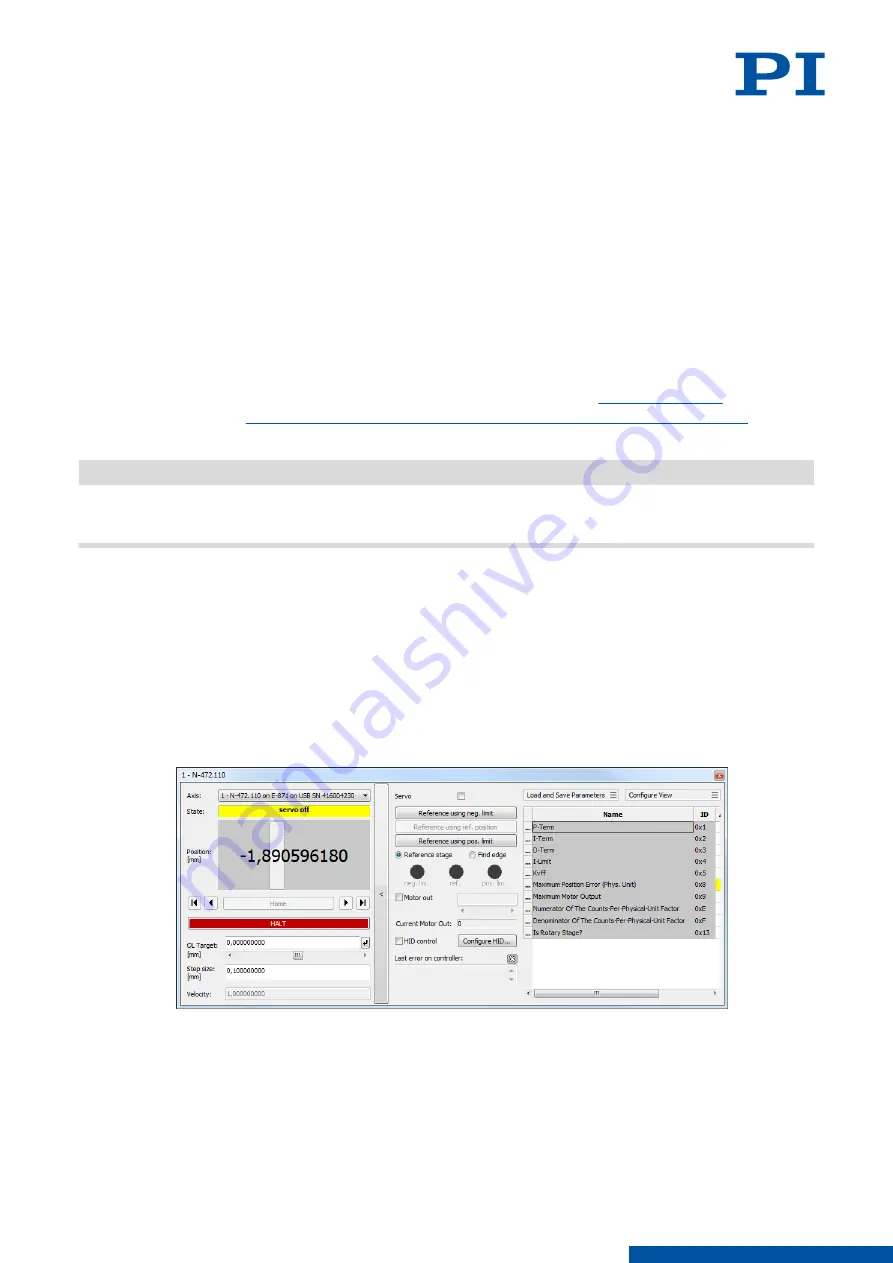 PI E-871.1A1N User Manual Download Page 106