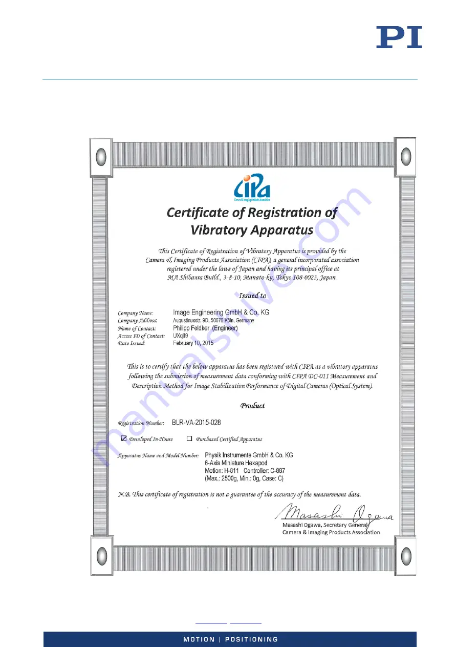 PI H-811.D2 Technical Note Download Page 12