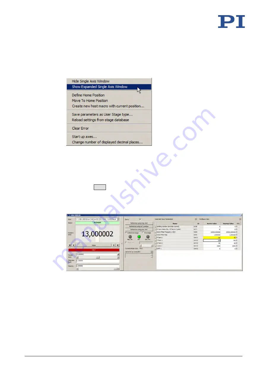 PI MS249E User Manual Download Page 76