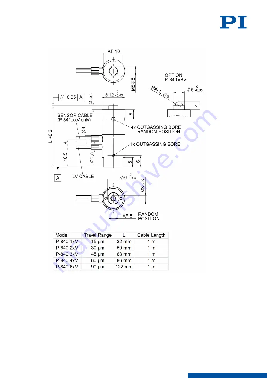 PI P-840.10V User Manual Download Page 31