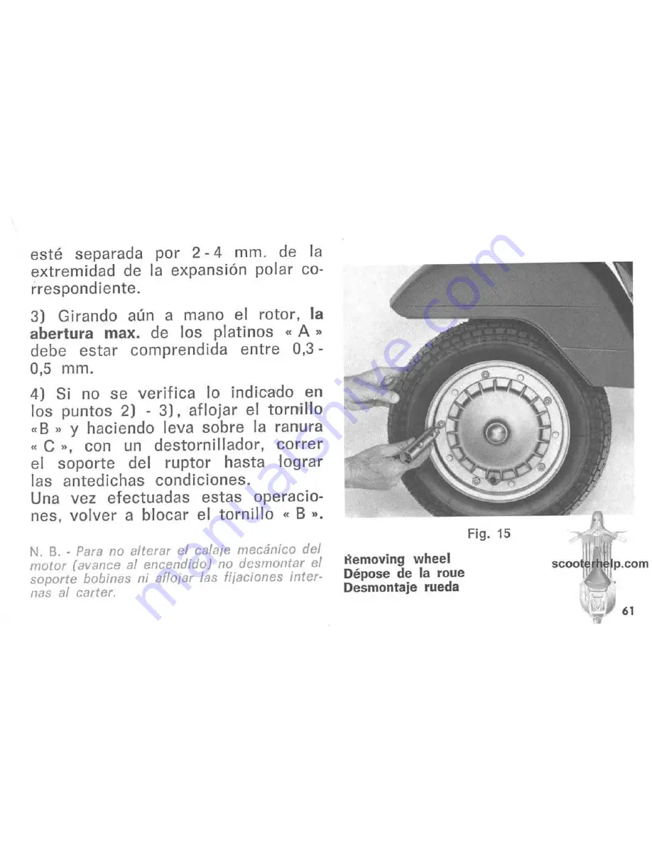 PIAGGIO Vespa P125X Manual Download Page 71