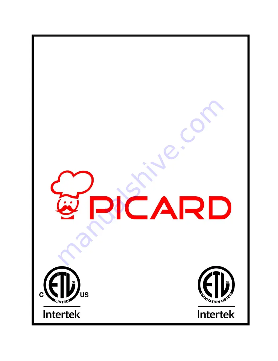 Picard LP - 200 Series Operation, Maintenance And Parts Manual Download Page 1