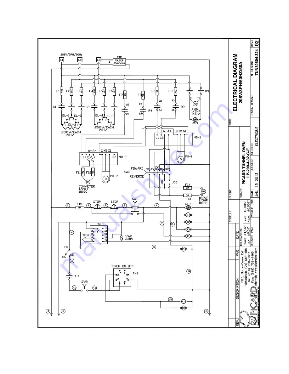 Picard LP - 200 Series Operation, Maintenance And Parts Manual Download Page 21