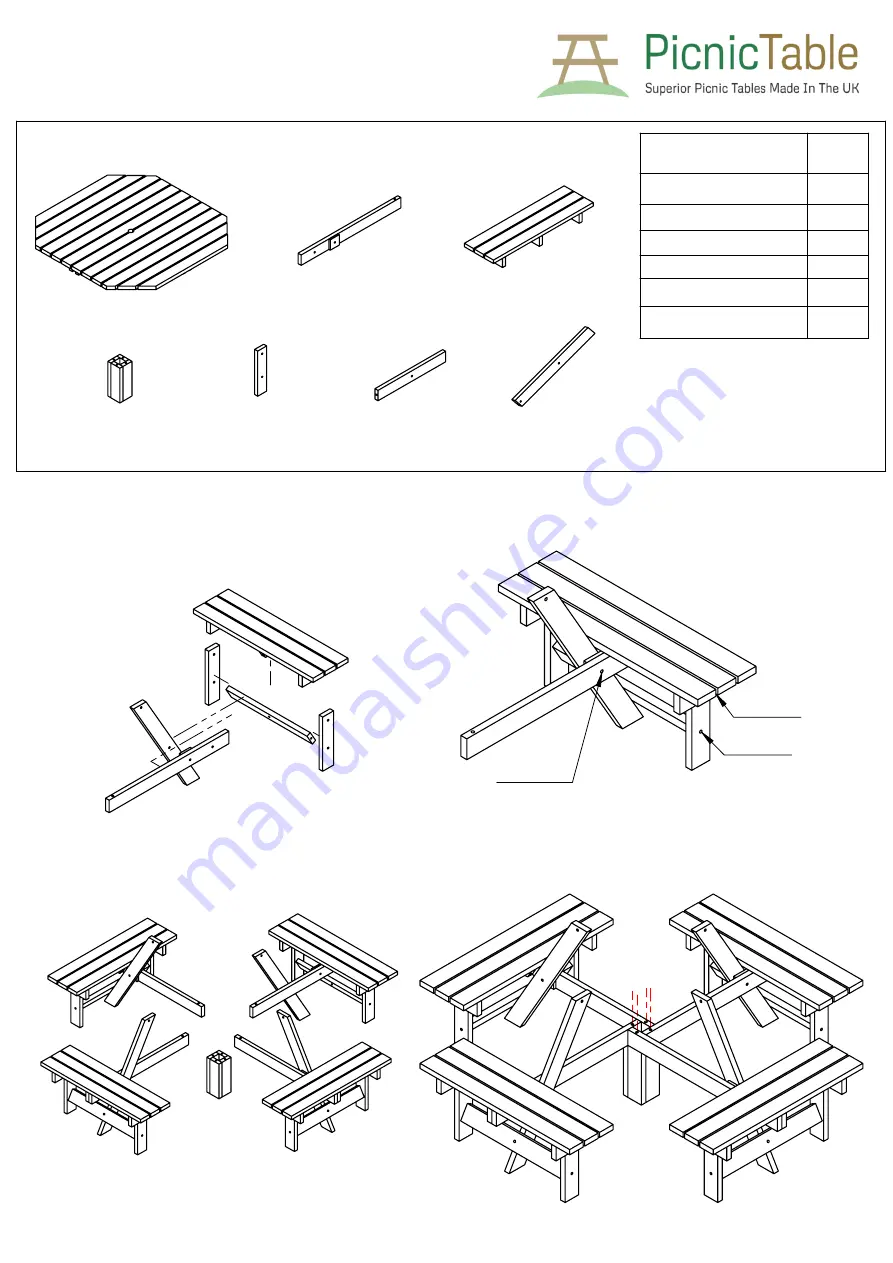 PicnicTable WOCT001-01-280422 Скачать руководство пользователя страница 1