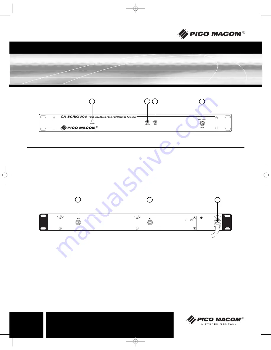 Pico Macom CA-30RK1000 Installation And Operation Manual Download Page 6