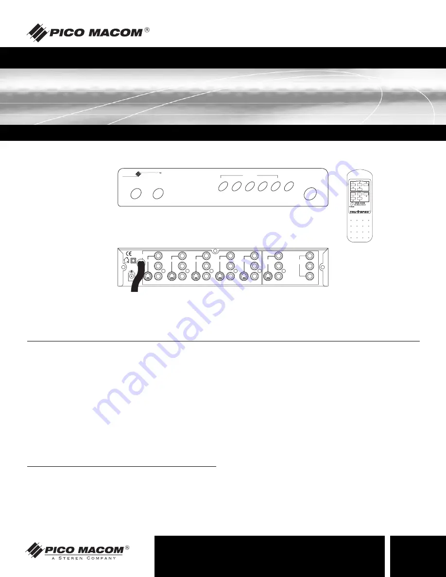 Pico Macom VSS-52R Installation And Operation Manual Download Page 5