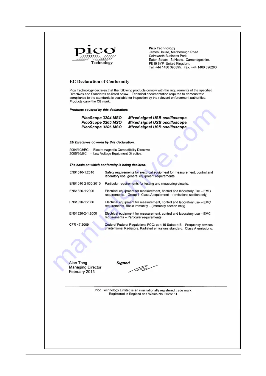 PICO PicoScope 3000 A Series User Manual Download Page 23