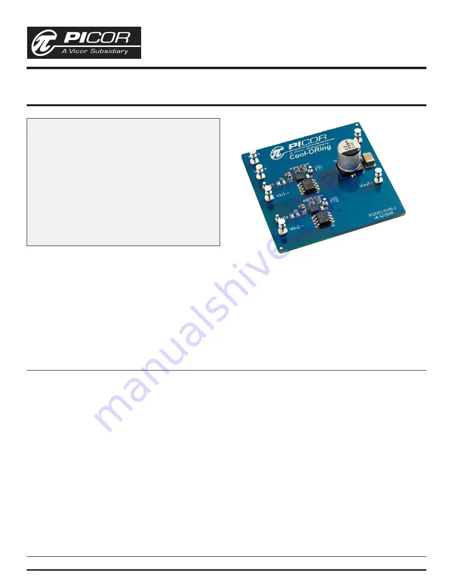 Picor PI2003-EVAL1 Скачать руководство пользователя страница 1