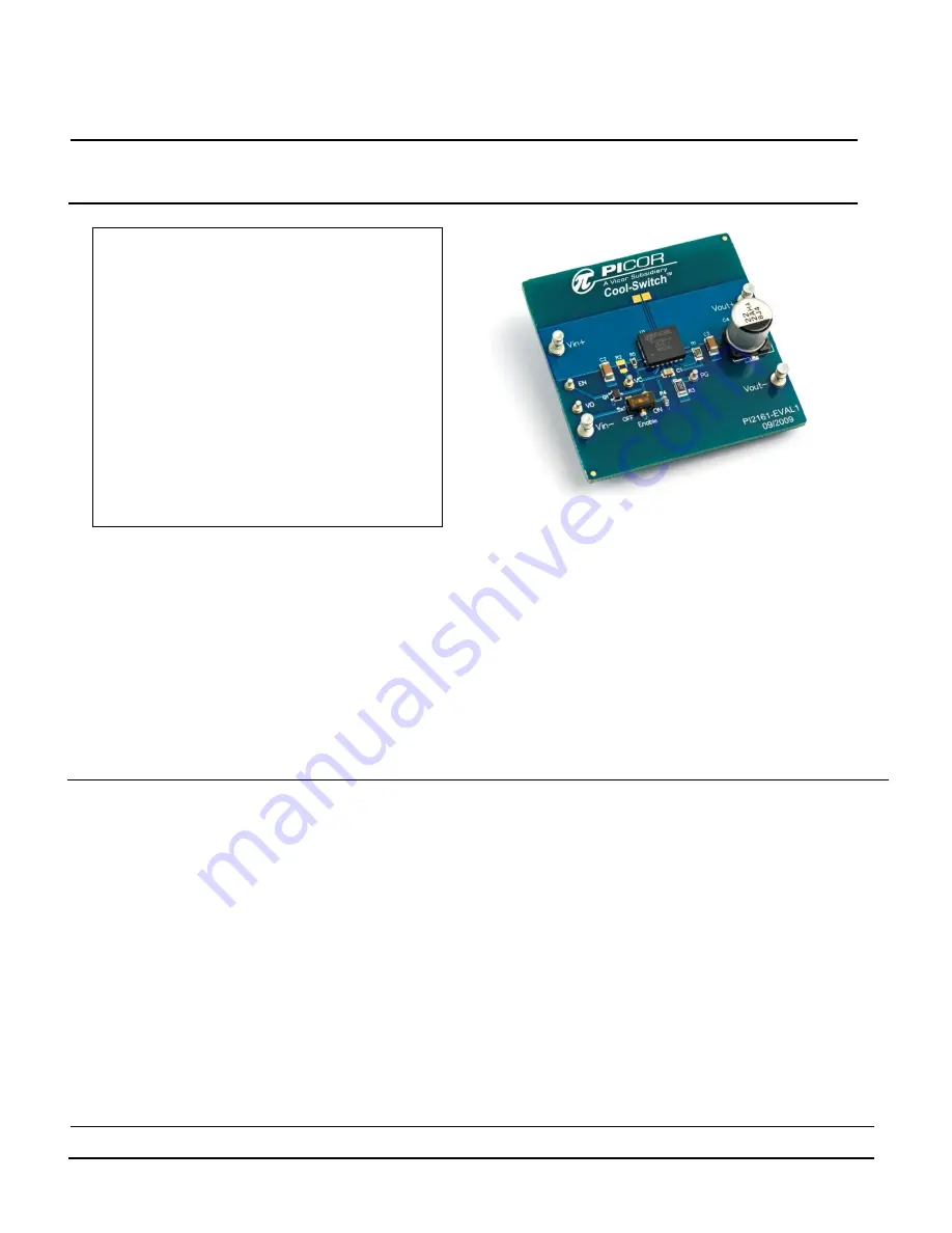 Picor PI2161-EVAL1 Скачать руководство пользователя страница 1