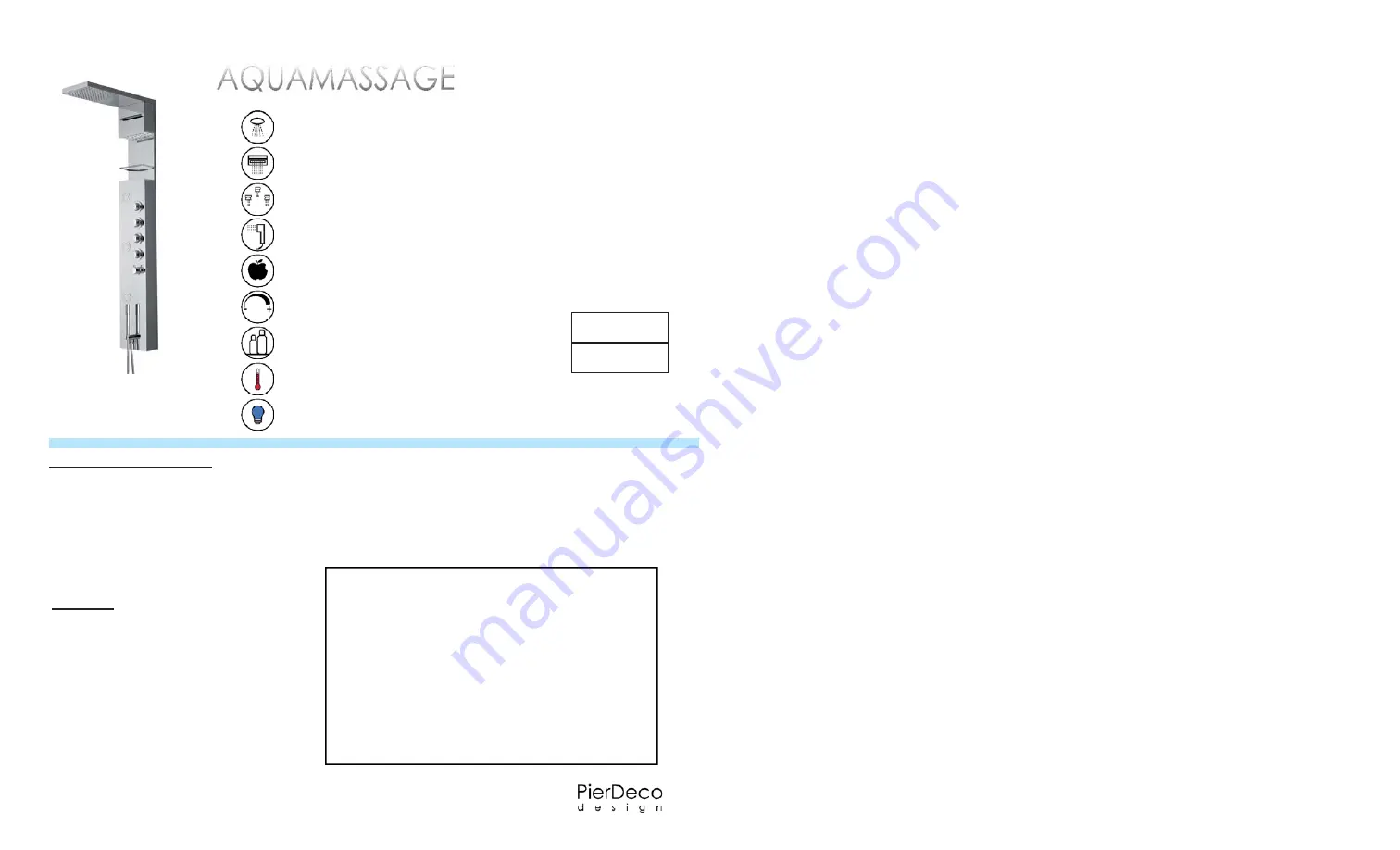 PierDeco AquaMassage PD-845 Скачать руководство пользователя страница 2