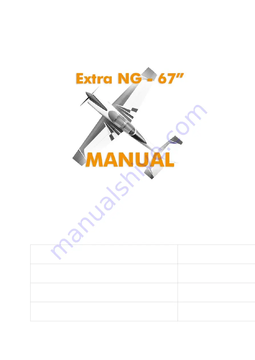 Pilot RC Extra NG - 67 Manual Download Page 1