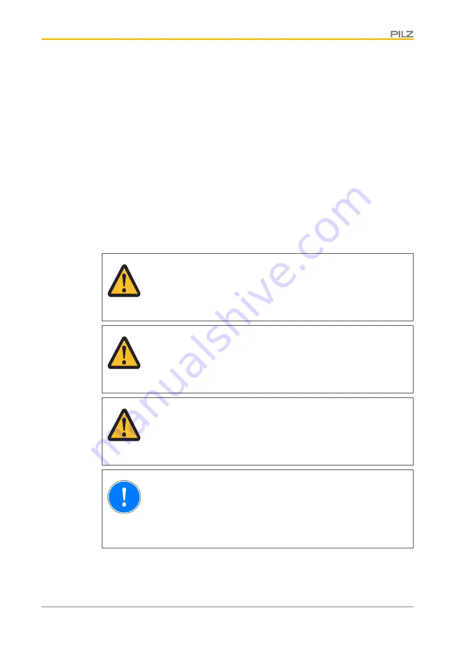 Pilz 542 113 Operating Manual Download Page 5