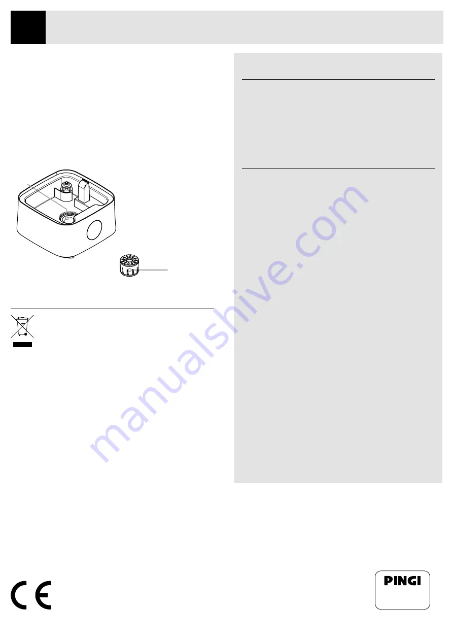 Pingi CASCADA CHD-A4000D Operating Instructions Manual Download Page 8