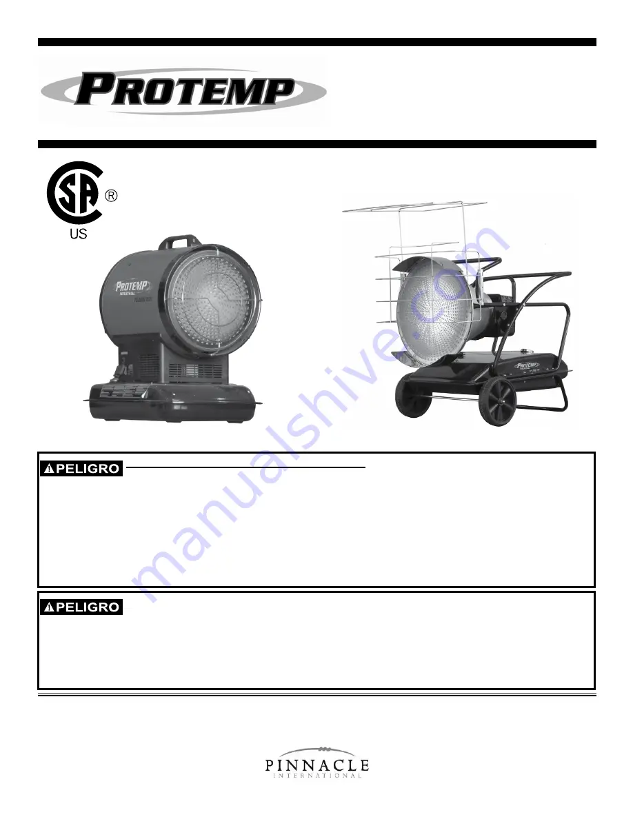 Pinnacle International Protemp PT-125-OFR-A User'S Manual & Operating Instructions Download Page 21