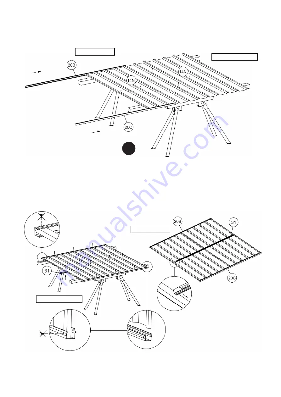 Pinnacle Outdoor 1.5m Flat Roof Series Assembly Instructions Manual Download Page 8