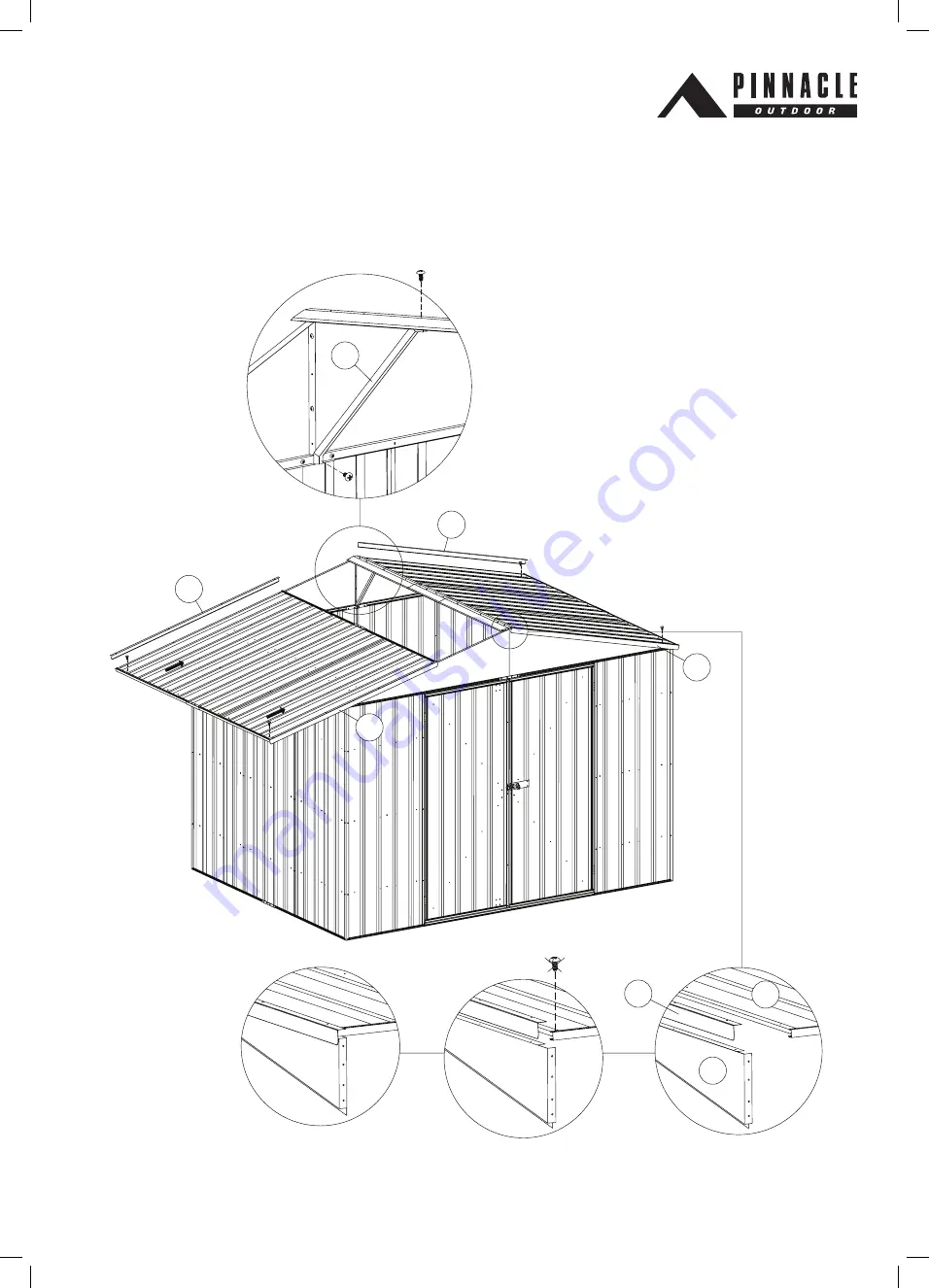 Pinnacle Outdoor Cyclonic Kit 3.0m Gable Series Assembly Instructions Manual Download Page 39