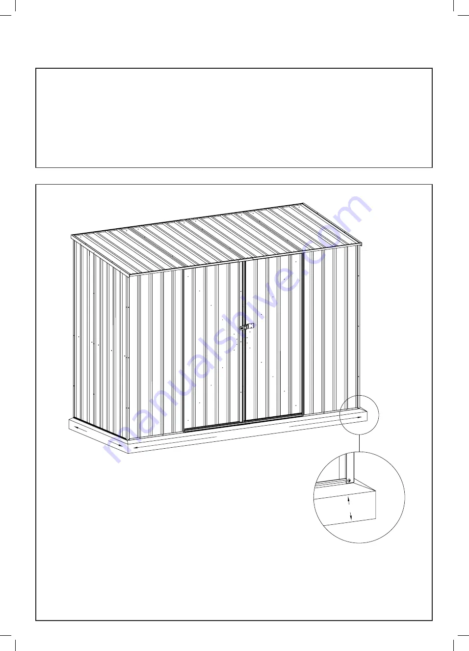 Pinnacle Outdoor GardenSHED 3.0m Skillion Series Assembly Instructions Manual Download Page 2