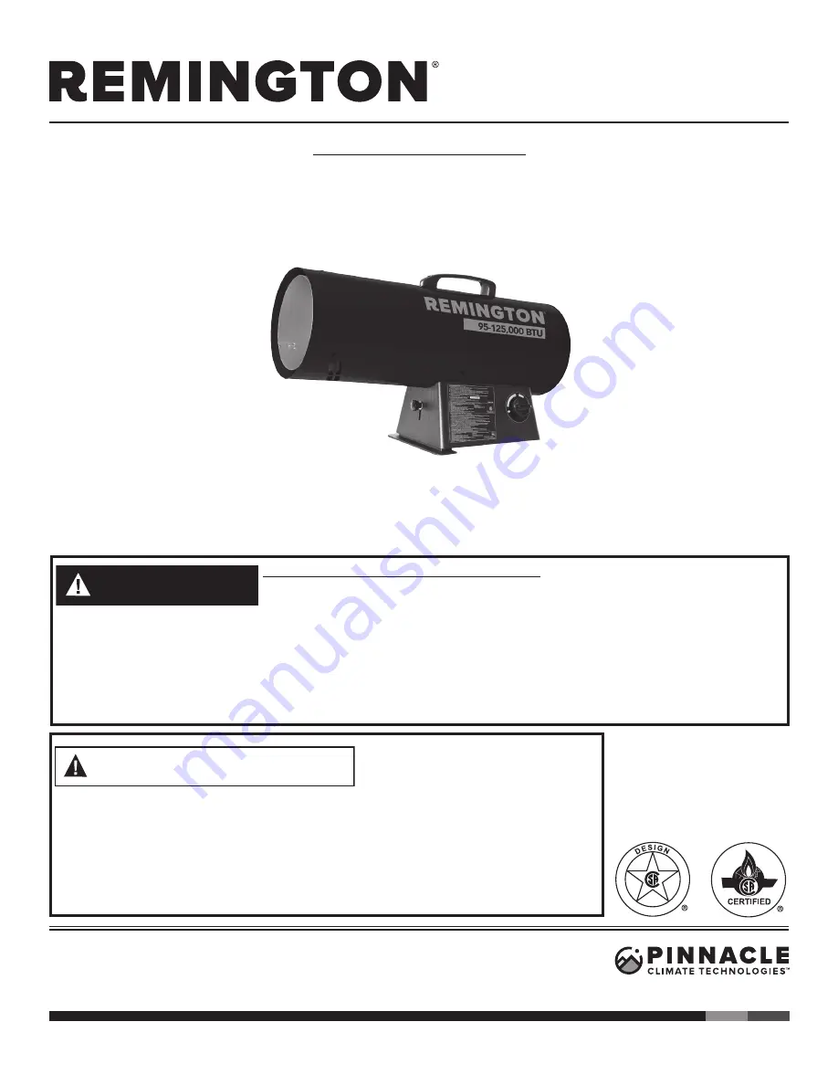 Pinnacle Remington REM-125V-GFA-B Скачать руководство пользователя страница 13