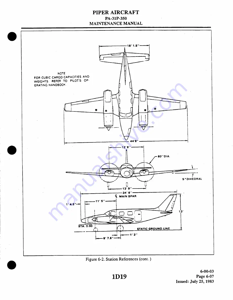 Piper Aircraft Corporation MOJAVE PA-31 P-350 Maintenance Manual Download Page 91