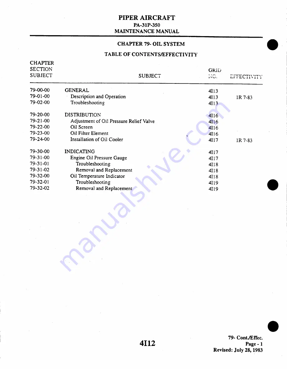 Piper Aircraft Corporation MOJAVE PA-31 P-350 Maintenance Manual Download Page 1024