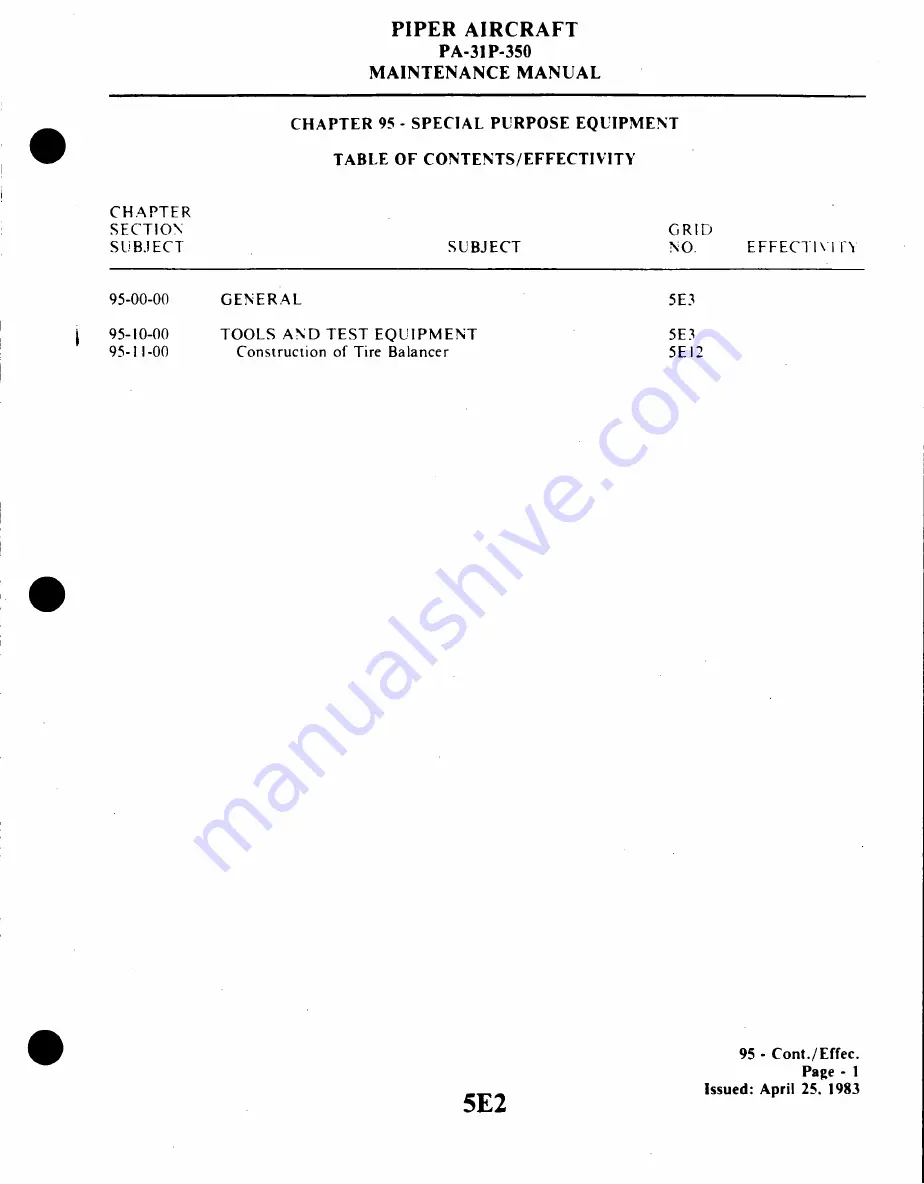 Piper Aircraft Corporation MOJAVE PA-31 P-350 Maintenance Manual Download Page 1130