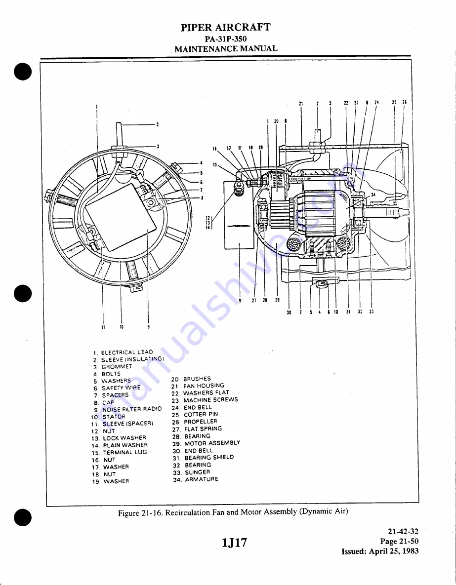 Piper Aircraft Corporation MOJAVE PA-31 P-350 Maintenance Manual Download Page 233