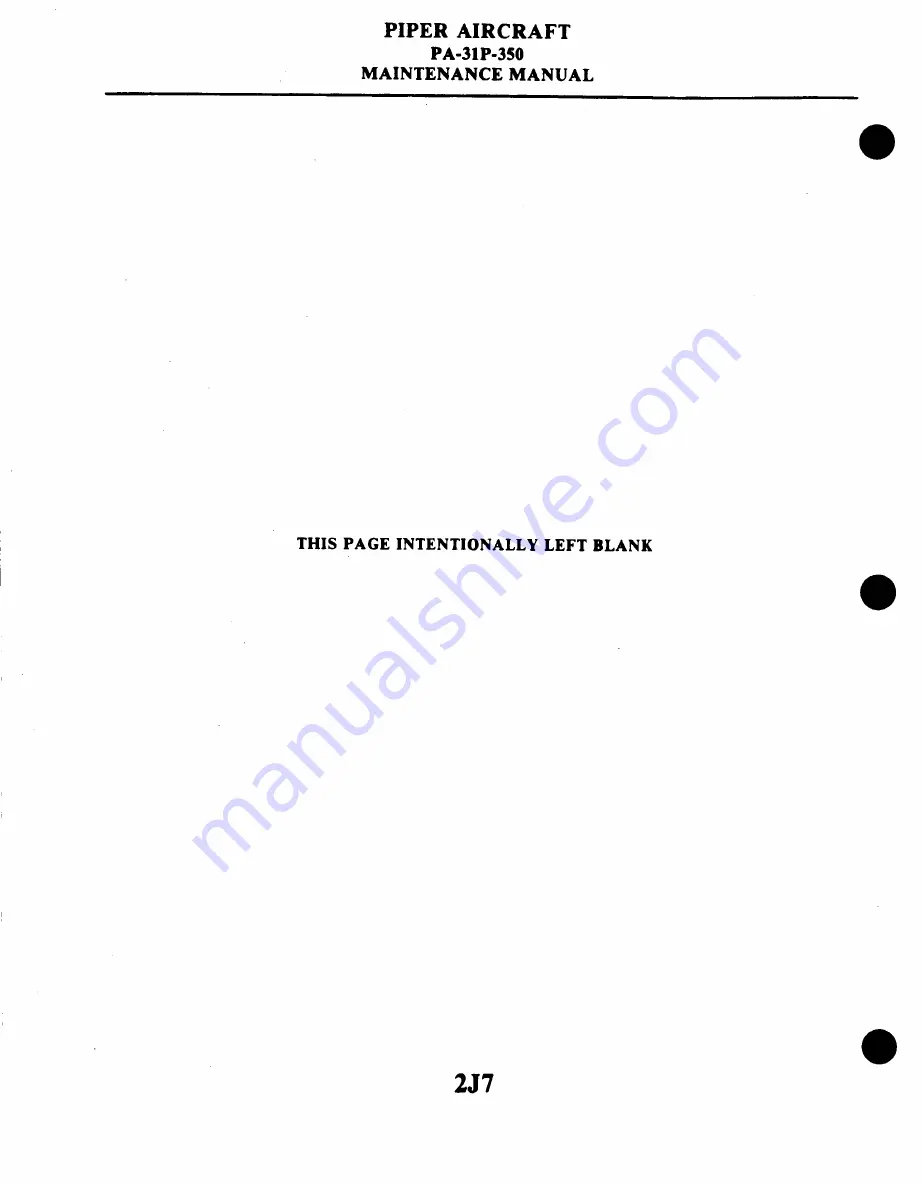 Piper Aircraft Corporation MOJAVE PA-31 P-350 Maintenance Manual Download Page 497