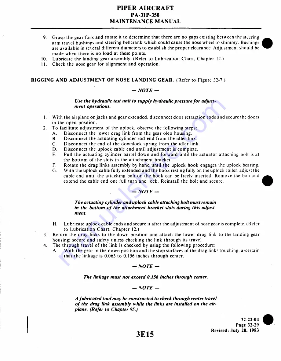 Piper Aircraft Corporation MOJAVE PA-31 P-350 Maintenance Manual Download Page 662