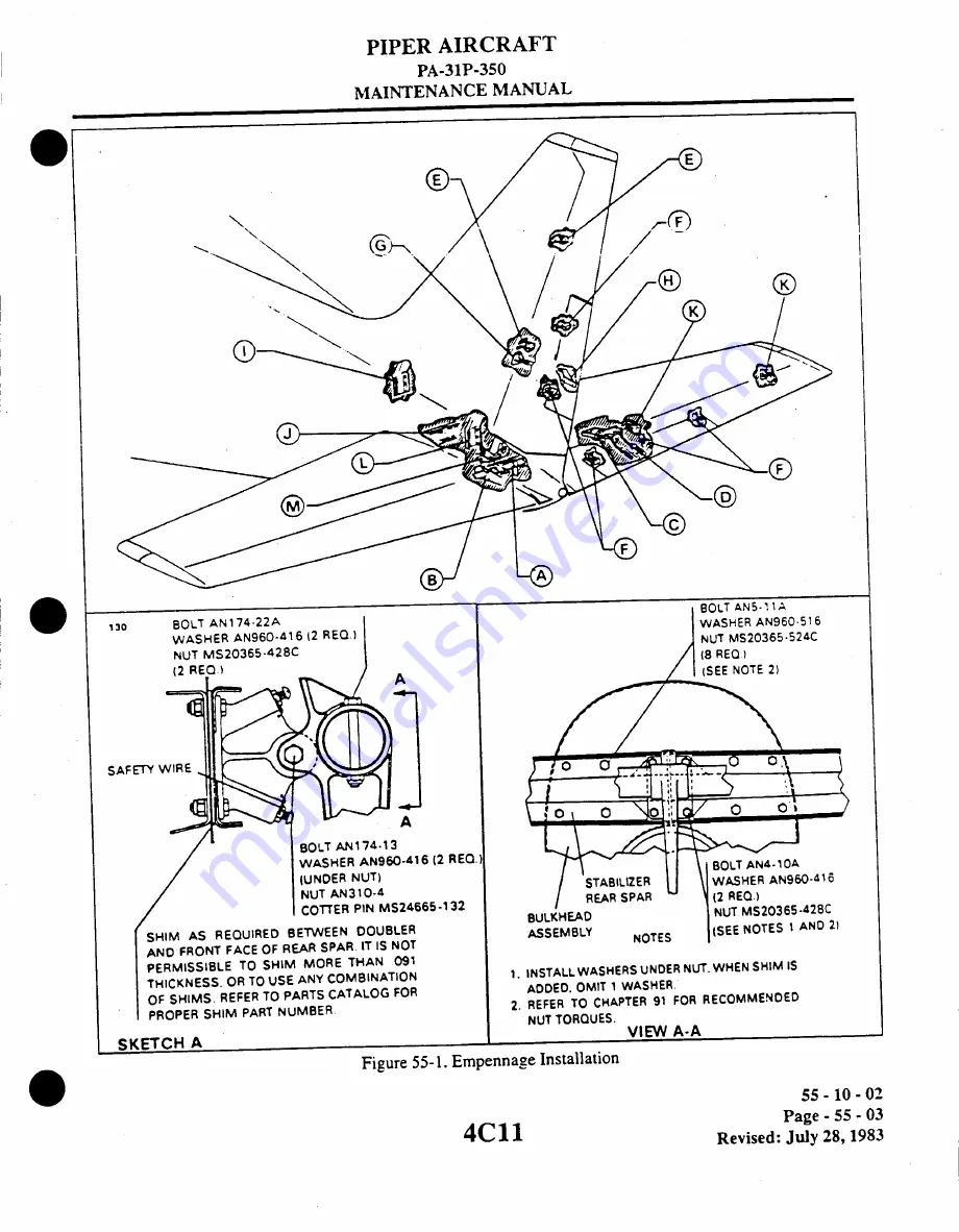 Piper Aircraft Corporation MOJAVE PA-31 P-350 Maintenance Manual Download Page 879